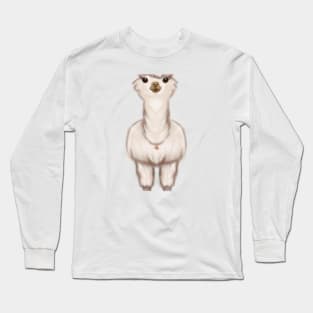 Cute Llama Drawing Long Sleeve T-Shirt